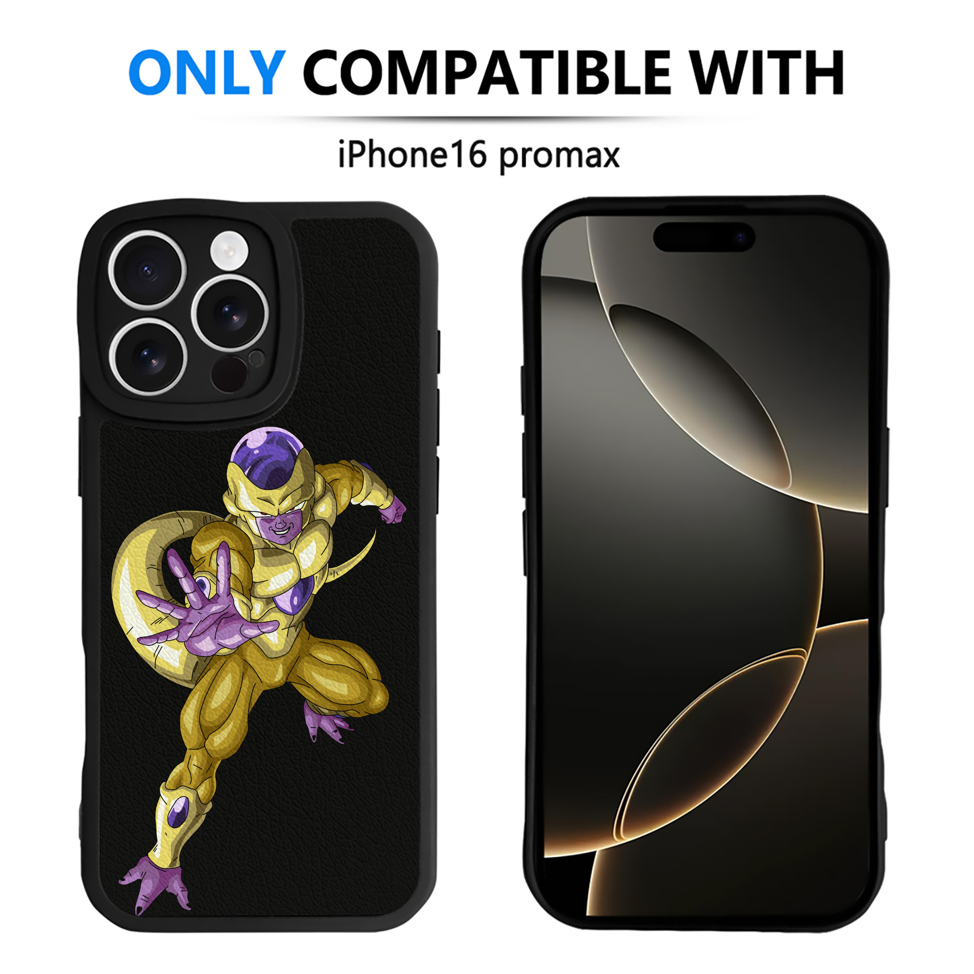（画像用） ドラゴンボール フリーザ DRAGON BALL Frieza 【iPhone 16シリーズ対応】シリコンスマホケース（レザー調） 材質：シリコン
